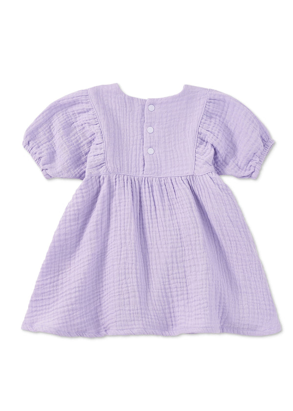Dress with Puff Sleeves - Lavender